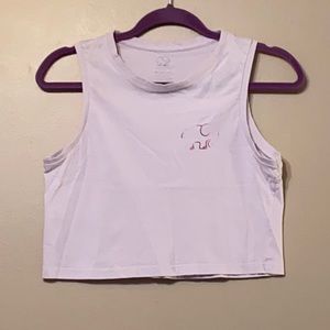 Ivory Ella Pale Lavender Crop, XS